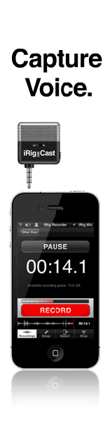 iRig MIC Cast - Ultra-Compact Microphone for iPhone, iPod touch & iPad