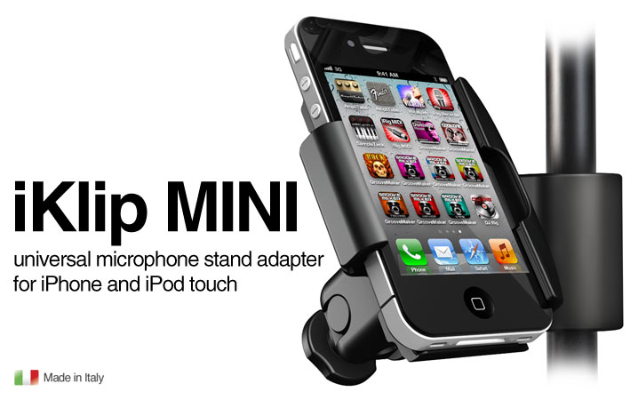 iKlip MINI - Universal microphone stand adapter for iPhone and iPod touch