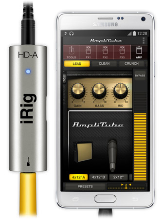 iRig HD with Samsung Galaxy Note 4 and AmpliTube