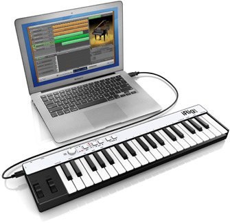 iRig KEYS with laptop