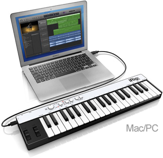 iRig Keys with laptop