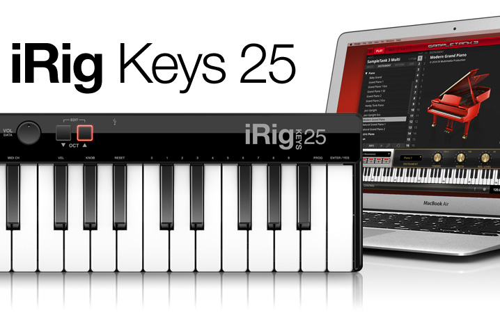 iRig Keys 25 - The 25 mini-key USB MIDI controller for Mac/PC