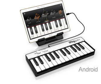 iRig Keys MINI with Android tablet