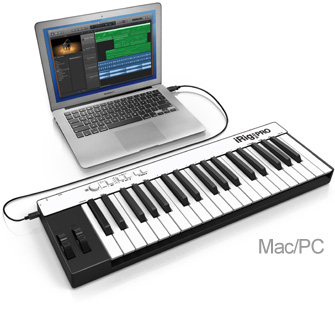 iRig Keys PRO with laptop