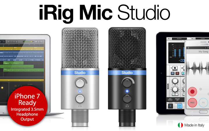 iRig Mic Studio - Ultra-portable large-diaphragm digital microphone for iPhone, iPad, iPod touch, Mac, PC and Android