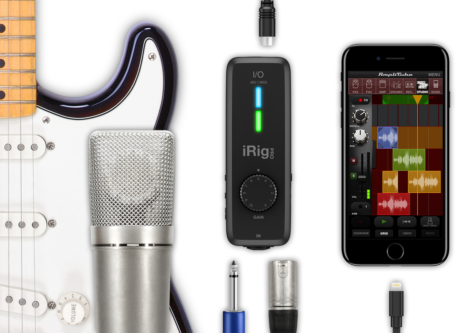 商品画像：Interface Ik Multimedia Irig Pro Quattro I/O Audio Digital 3