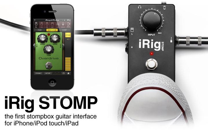 iRig STOMP - the first guitar interface for iPhone/iPd touch/iPad