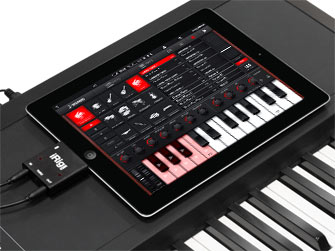 iRig MIDI keyboard closeup