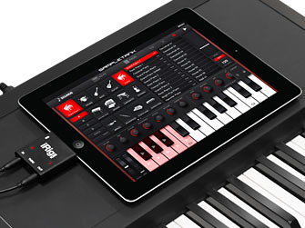 iRig MIDI keyboard closeup