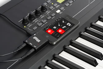 iRig MIDI keyboard closeup