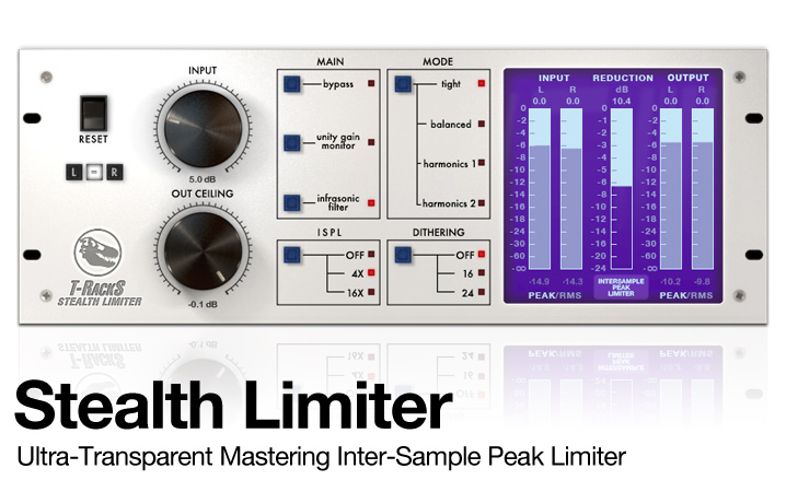 T-RackS Stealth Limiter - Transparent mastering limiter