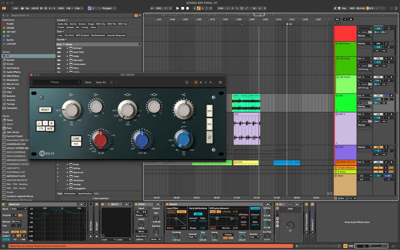 Colvedale uses T-RackS Plug-ins
