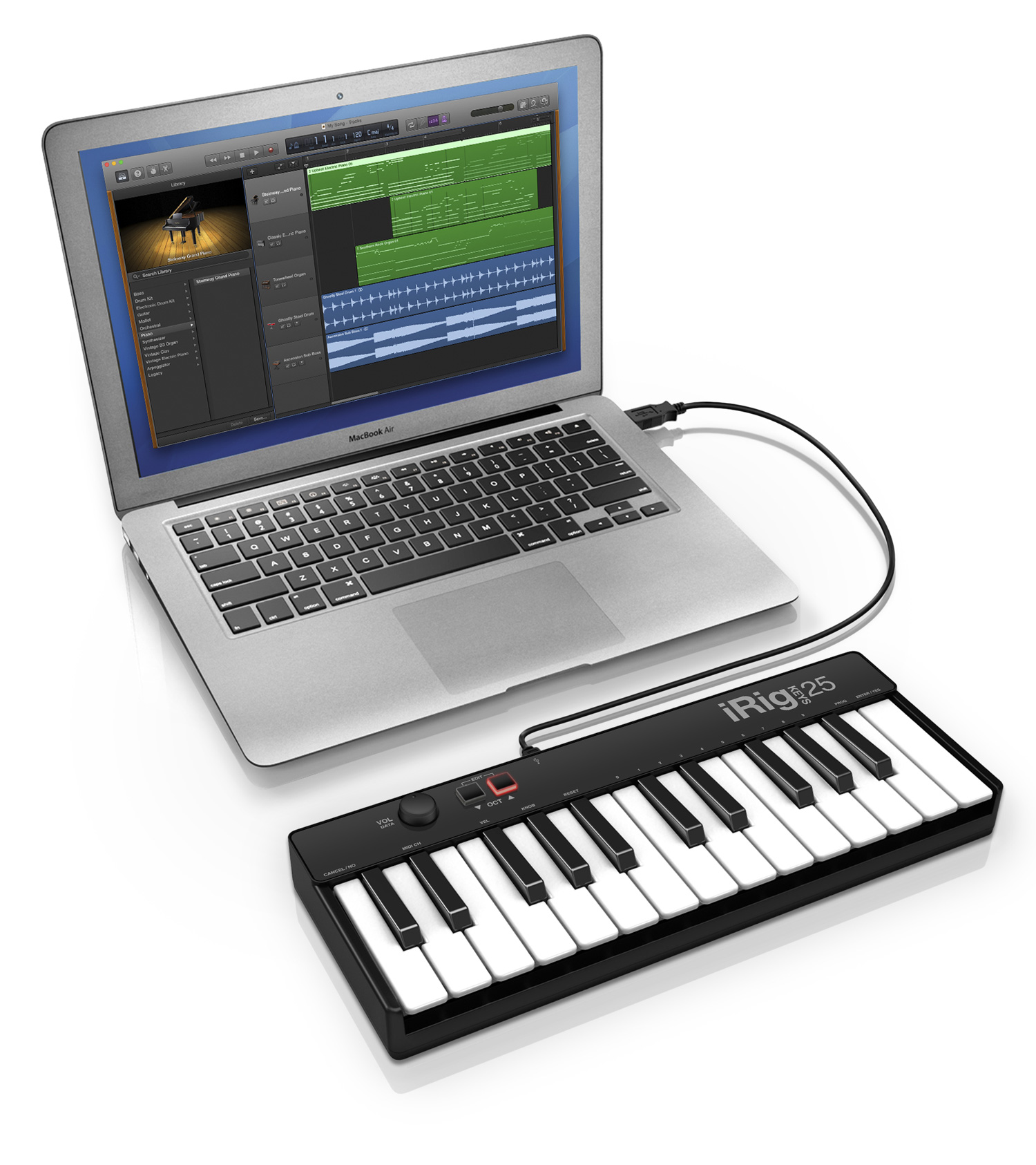 IK Multimedia iRig 25 Mini Key MIDI Keyboard Controller For Mac PC