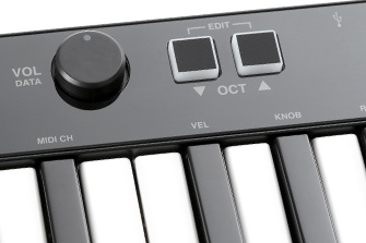 iRig Keys 25 modulation and pitch wheels