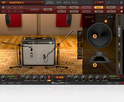 amplitube fender studio with interface software guitar and bass tones