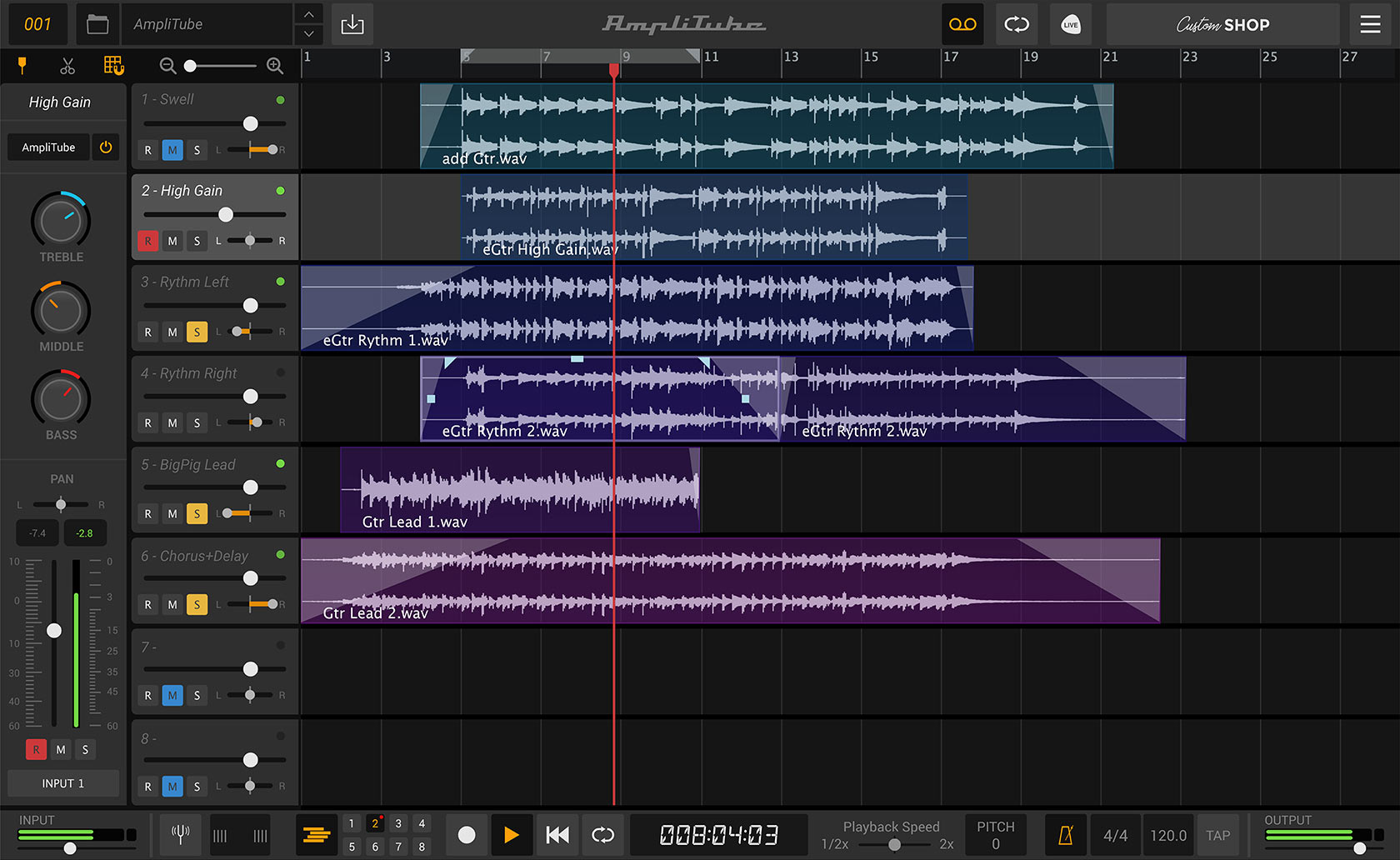 record with amplitube 3