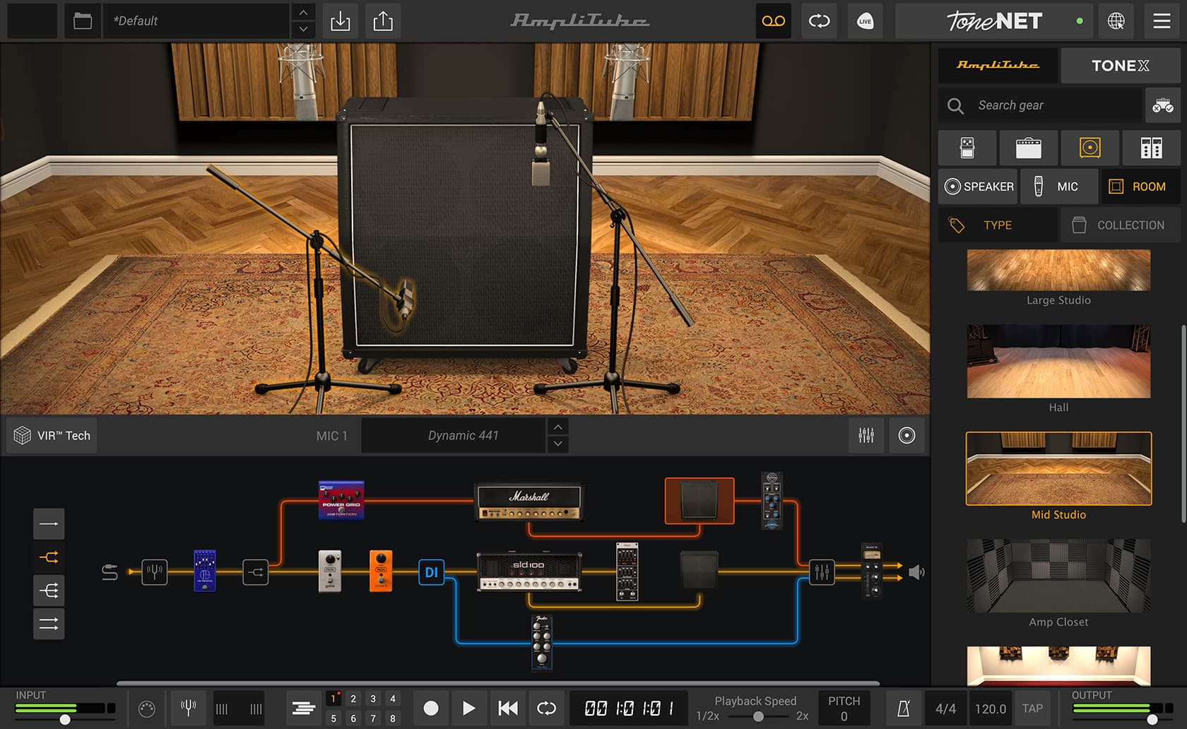 AmpliTube 5 amp simulation and guitar gear modeling software