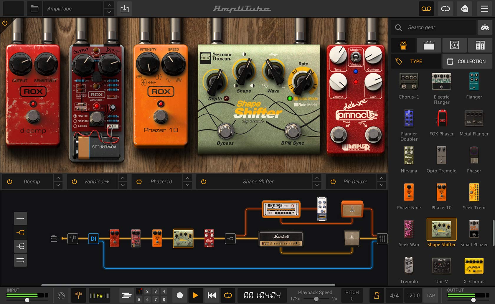 AmpliTube 5 amp simulation and guitar gear modeling software
