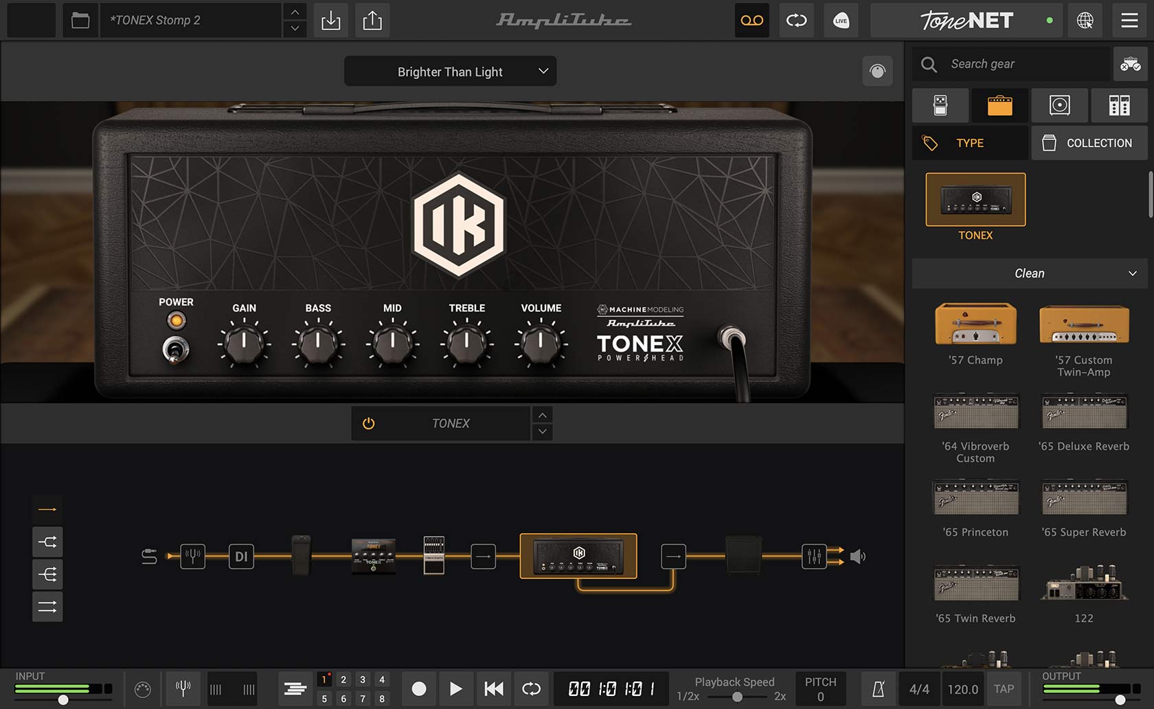AmpliTube 5 amp simulation and guitar gear modeling software