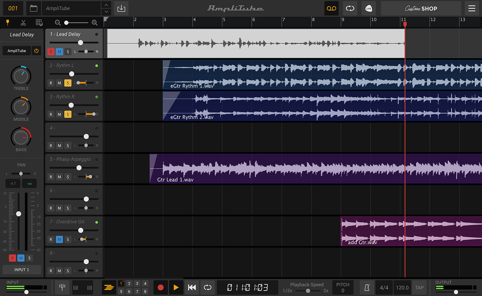 AmpliTube 5 recording