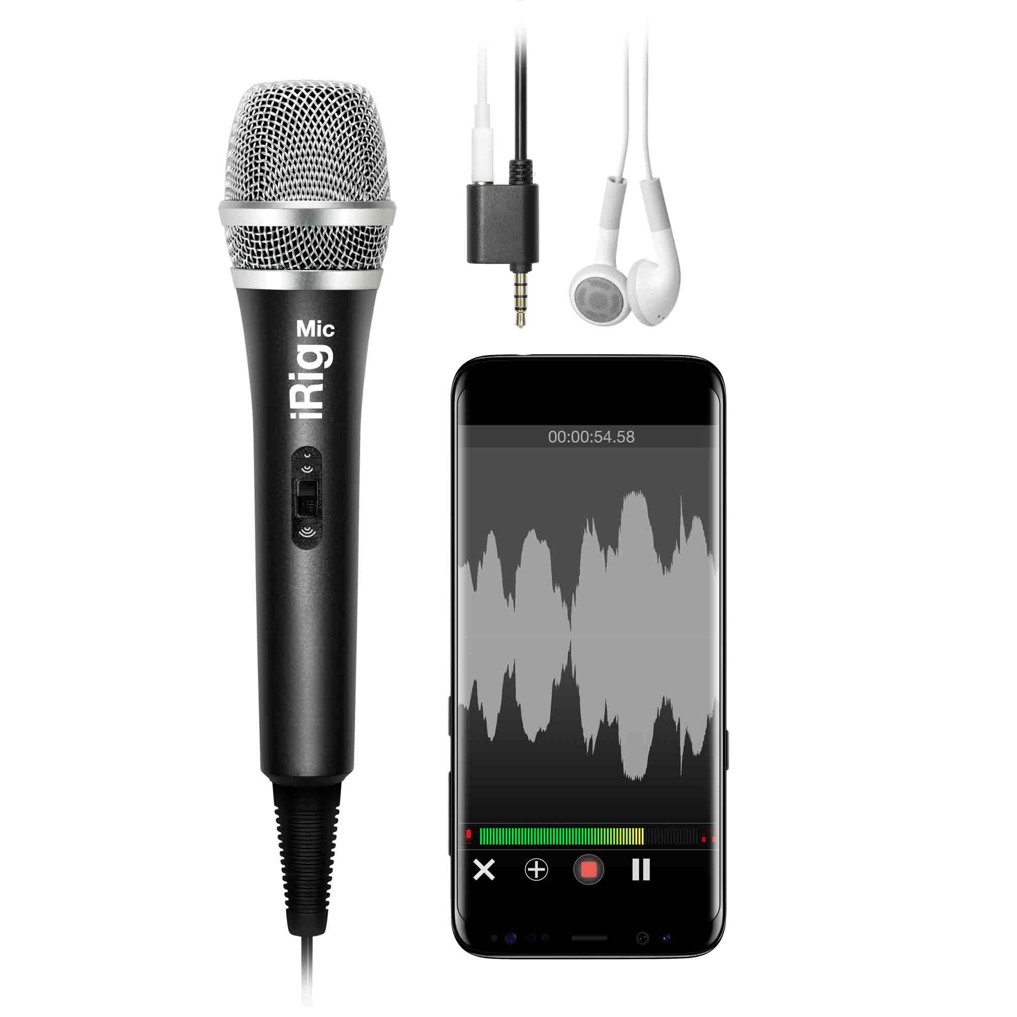 IK Multimedia iRig Mic Handheld Condenser Microphone for Mobile Devices,  Metal Housing, 3.5mm Jack for iPhone, iPad, iPod Touch, and Android Devices