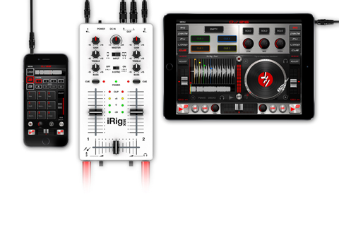 Bianco IK Multimedia iRig Mix Mixer Portatile per iPhone/iPod Touch/iPad Sistema Audio per Chitarristi