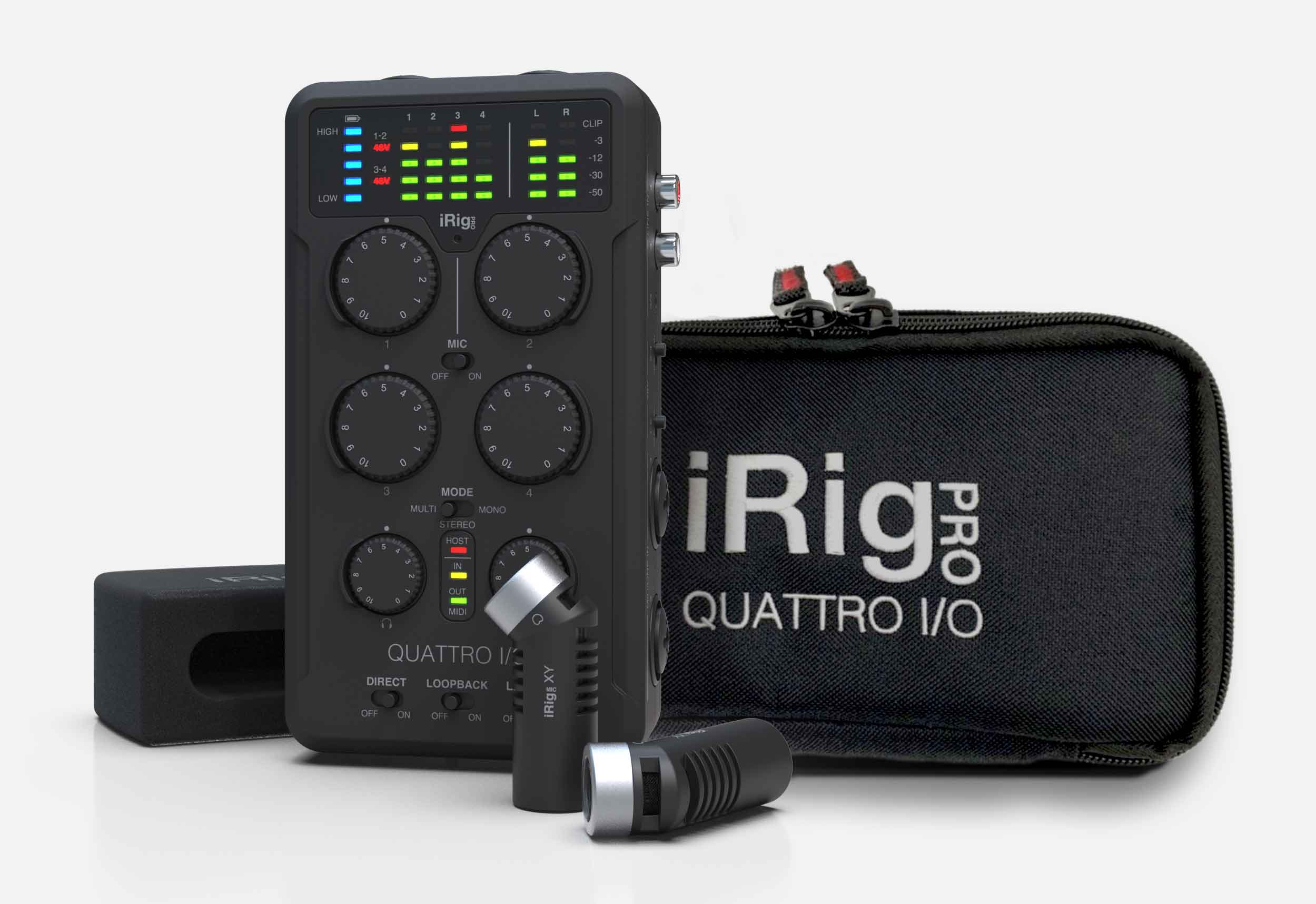 iRig Pro Quattro I⁄O - 4-input professional field recording interface and  mixer