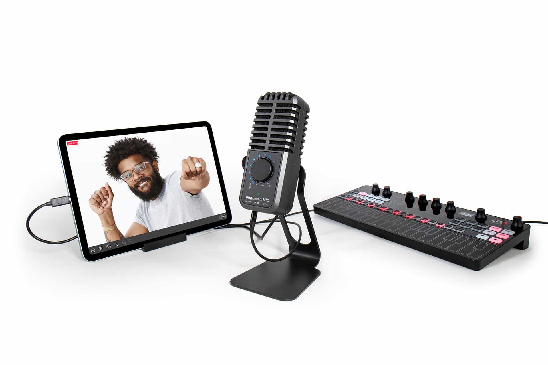 iRig Stream Mic Pro - Compact multi-pattern microphone and stereo iRig Stream Mic Pro - Compact multi-pattern microphone and stereo