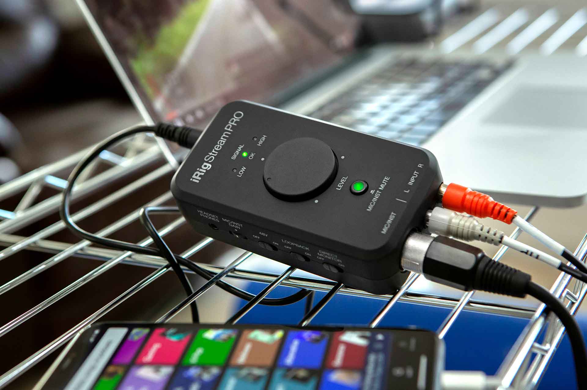  IK Multimedia iRig Stream Pro Streaming audio interface with  in-line multi-input mixer, professional quality streaming, right in the  palm of your hand. : Musical Instruments