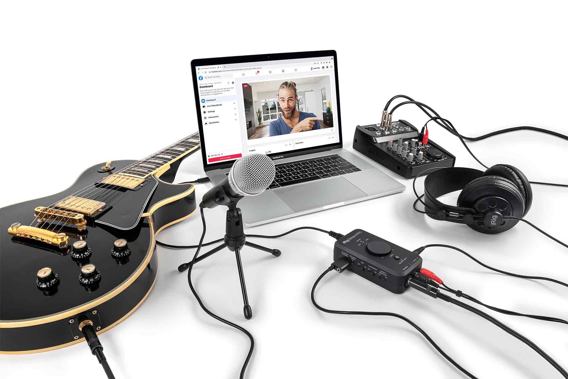 IK Multimedia iRig Stream Pro Streaming Audio Interface w/ In-Line  Multi-Input Mixer