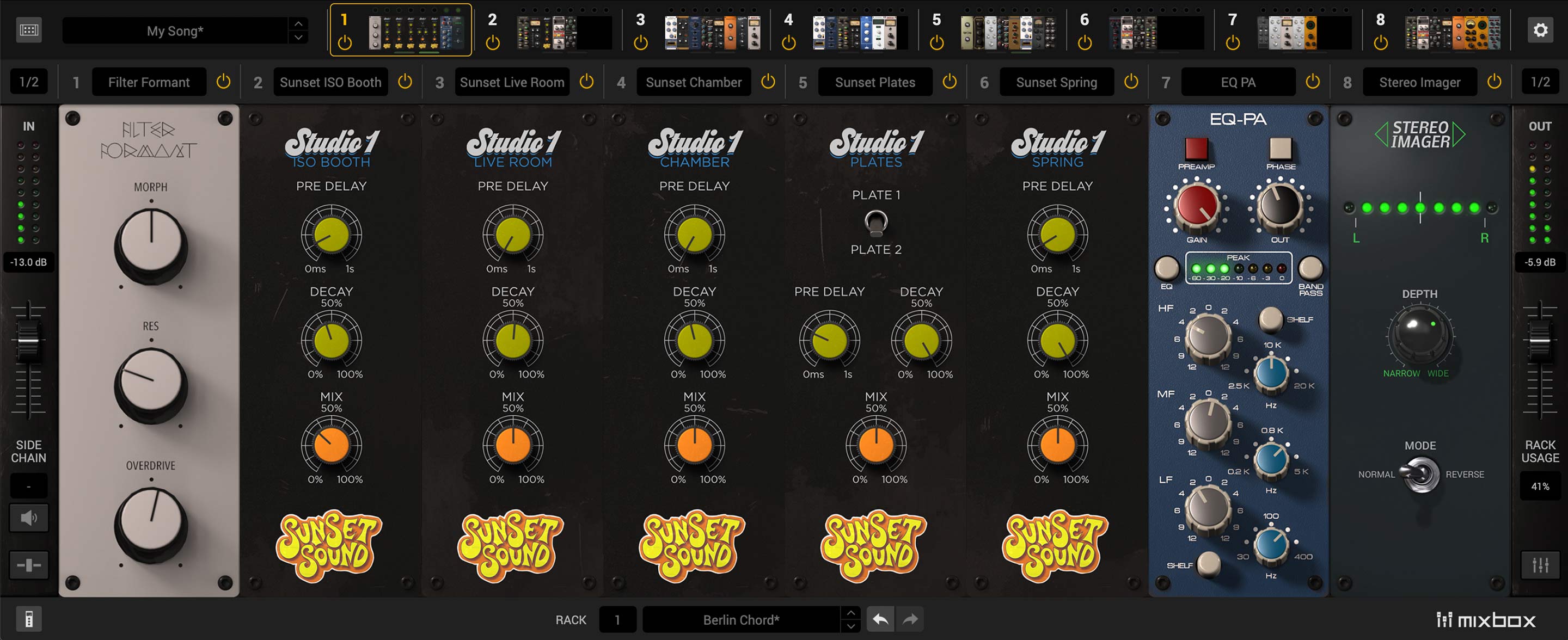 MixBox audio effects rack. All the FX you need in one rack.