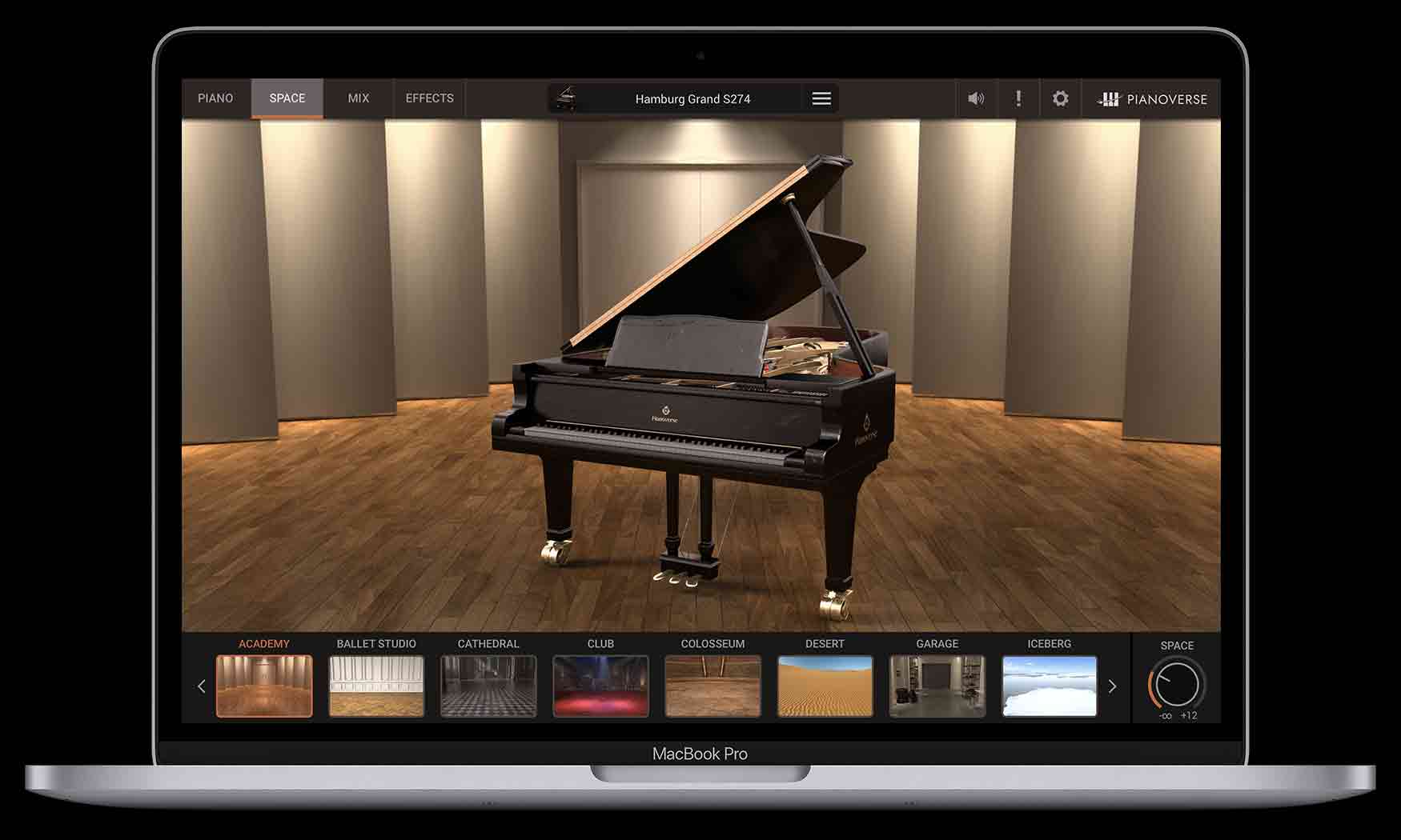 Macbook with Pianoverse GUI