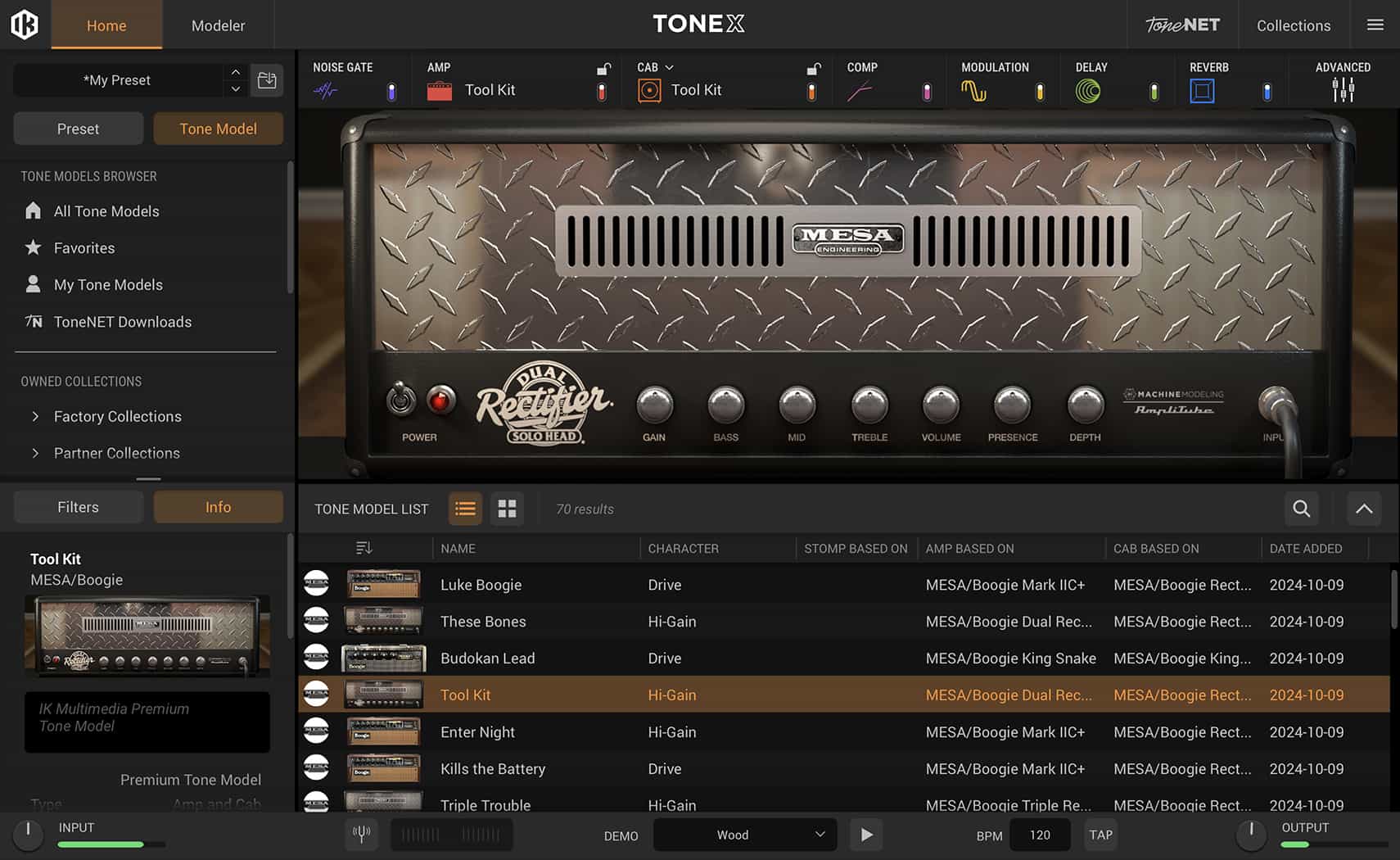 TONEX Mesa/Boogie Reference