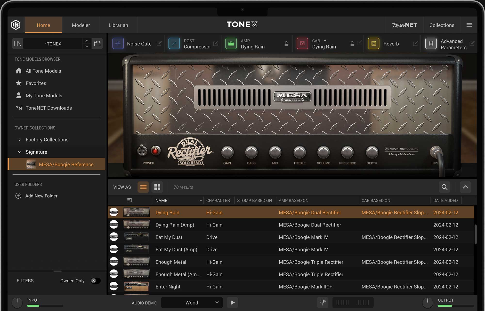 TONEX MESA/Boogie Reference GUI