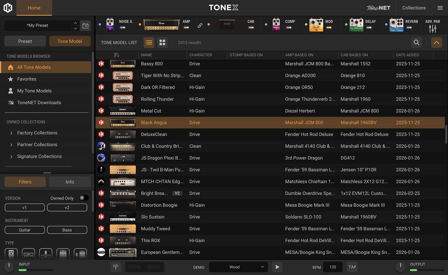 TONEX CS ToneNETとPreset Sharingで音色を探せる