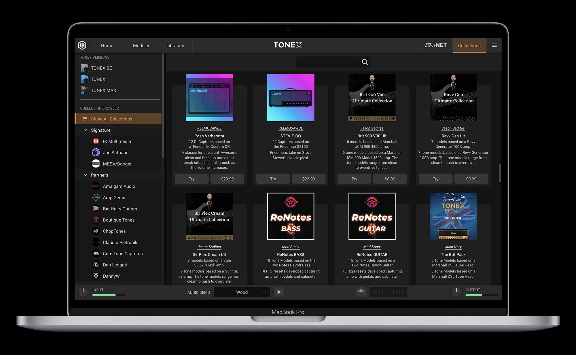 TONEX Partner Collections GUI