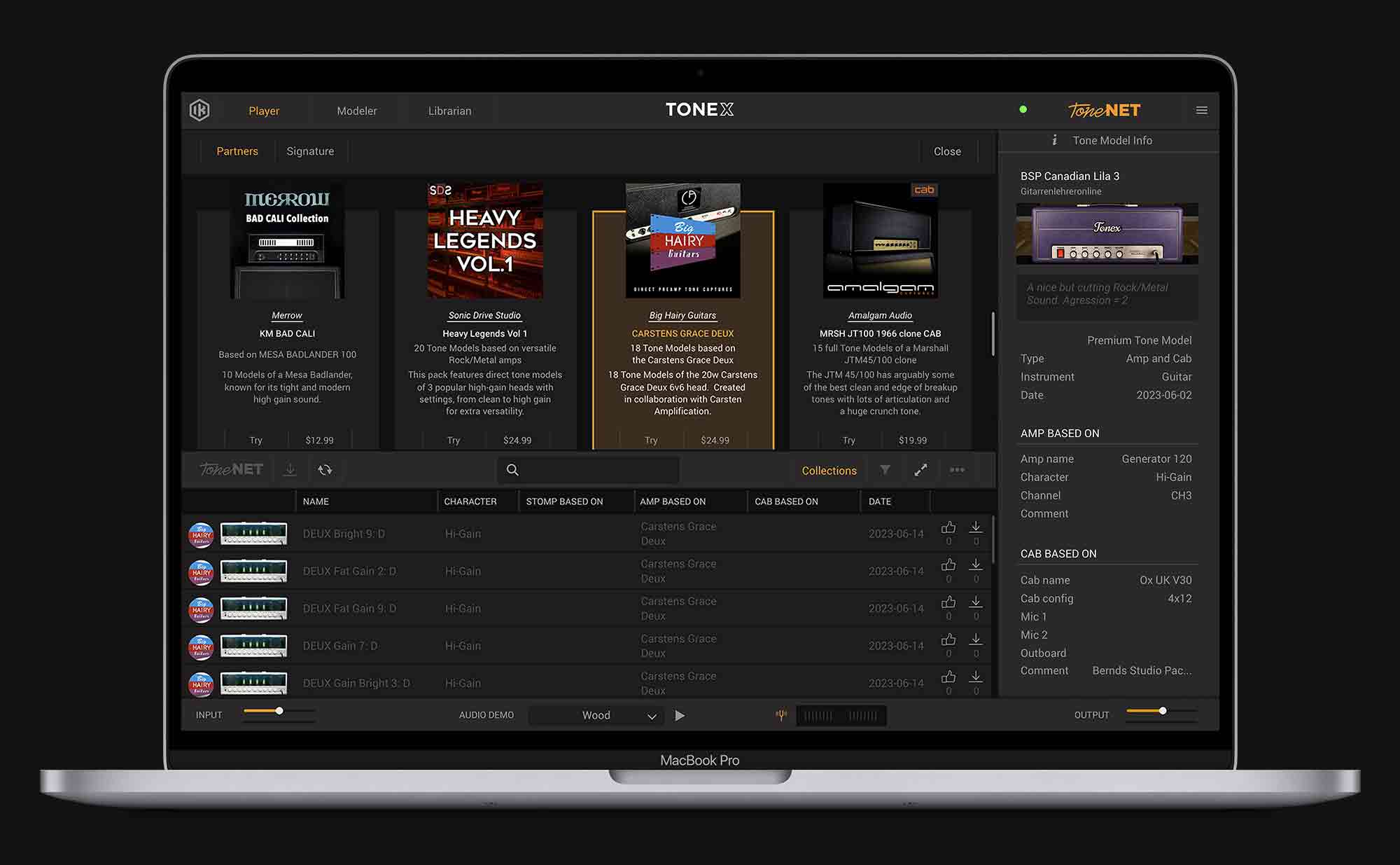 TONEX Partner Collections GUI