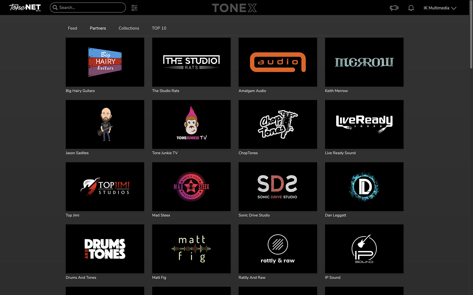 Tone Partners page