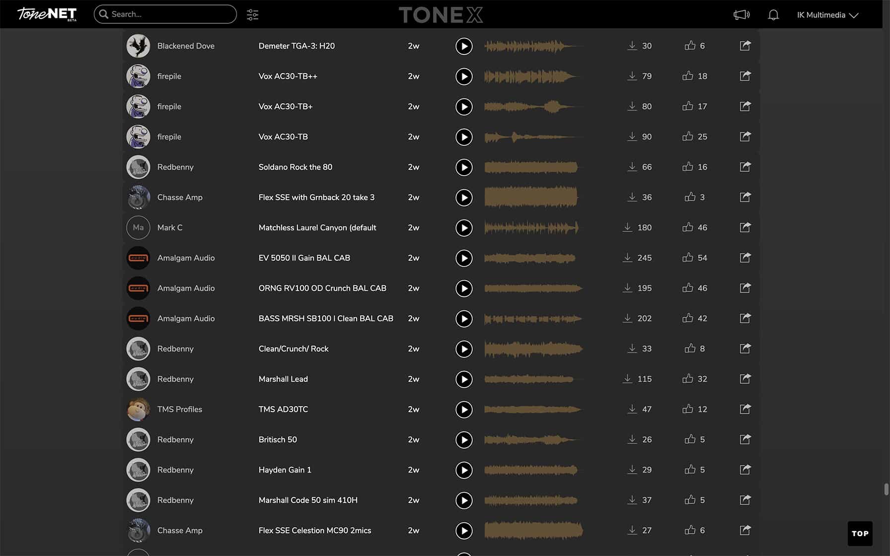 TONE.Net screenshot