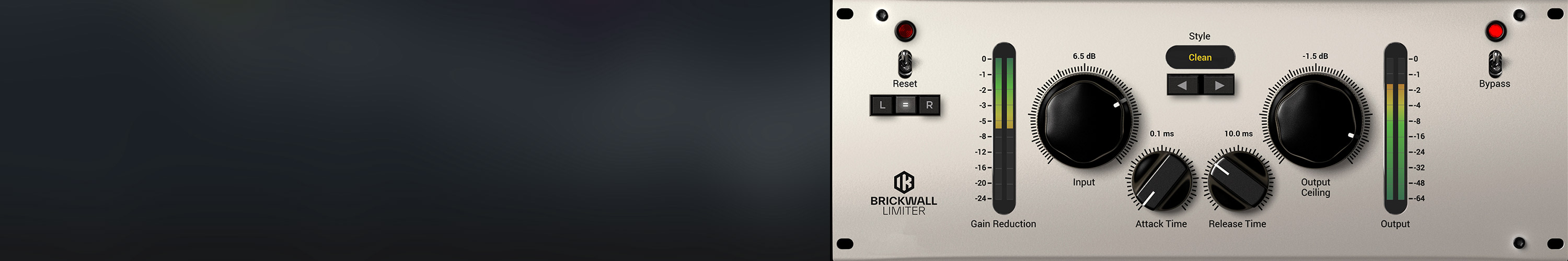 IK Multimedia T-RackS Brickwall Limiter Style切替で素材に合わせる