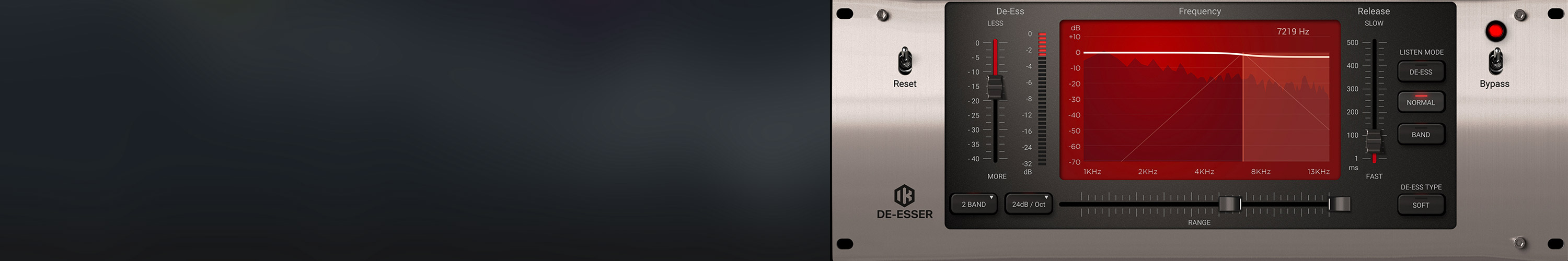 IK Multimedia T-RackS De-Esser マルチバンド処理で帯域を正確に制御