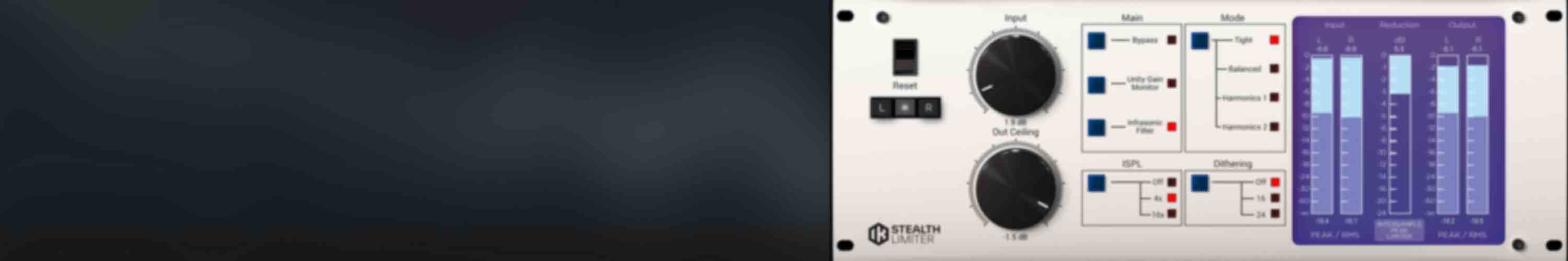 IK Multimedia Stealth Limiter Unity Gain Monitorで処理差を確認