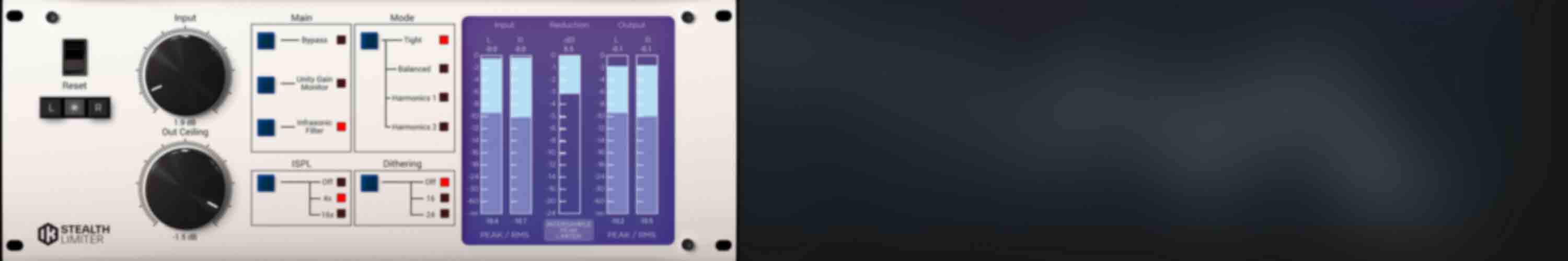 IK Multimedia Stealth Limiter 4種類の動作モードで仕上げを選べる