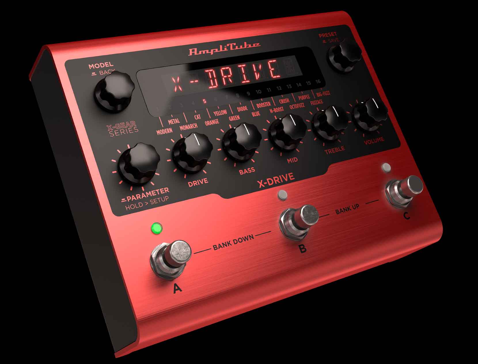 AmpliTube X-GEAR X-DRIVE distortion pedal