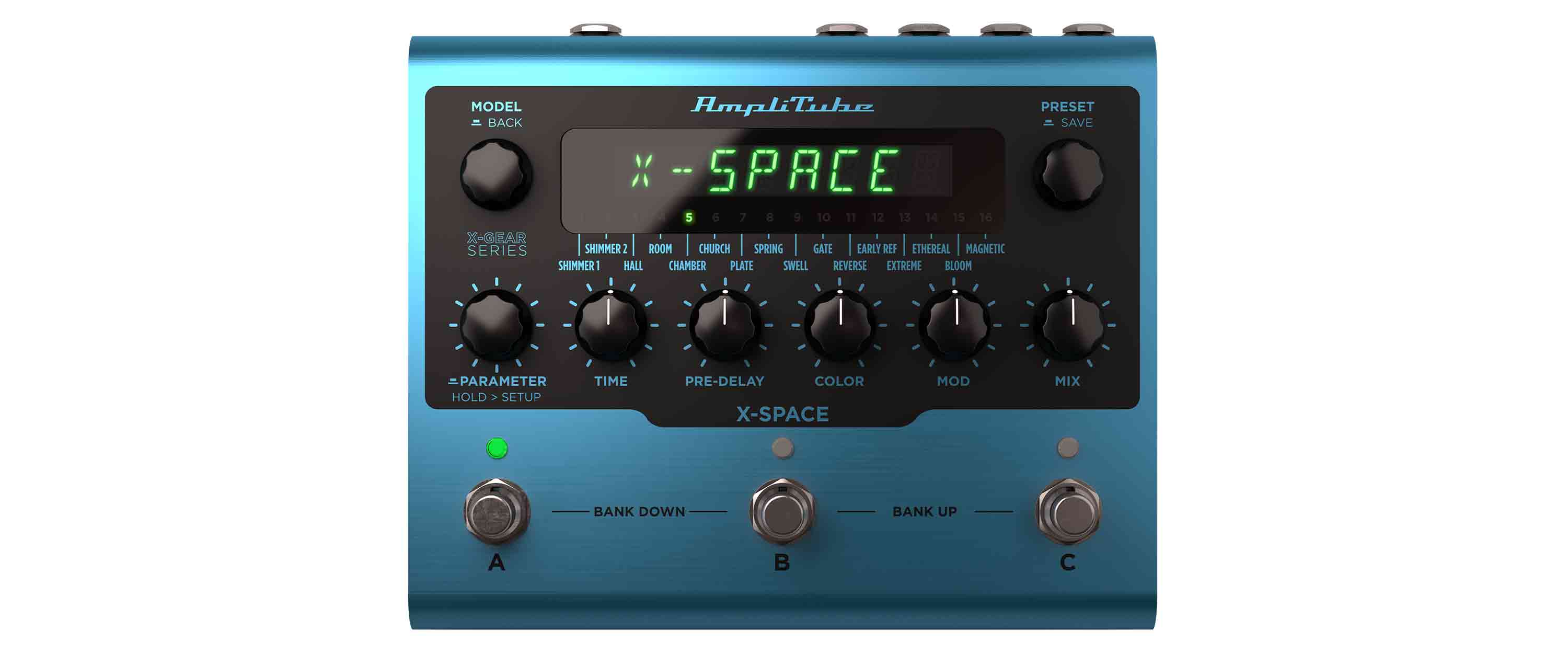 AmpliTube X-GEAR X-SPACE reverb pedal